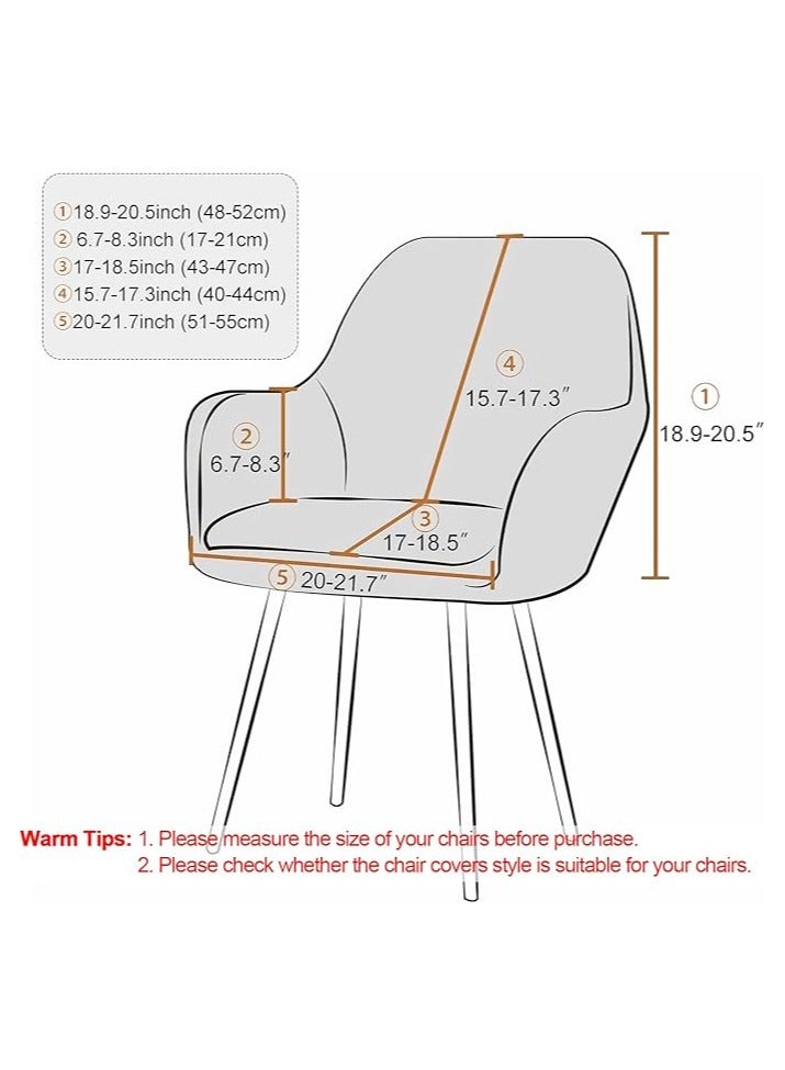 Elastic upholstery, upholstery with armrests, removable cover, grey, for dining, living room, wedding, party decoration - Image 5